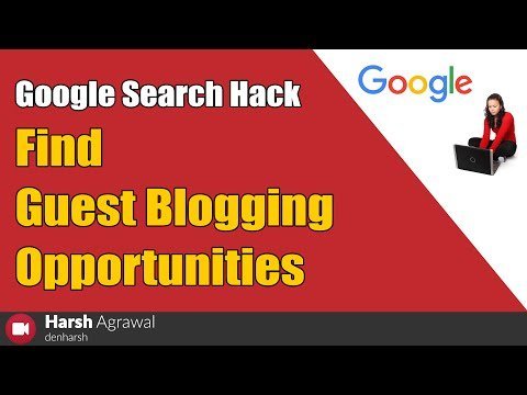 Google search hack to find guest blogging opportunities